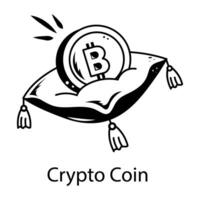 Trendy Crypto Coin vector