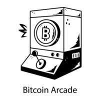 Trendy Bitcoin Arcade vector