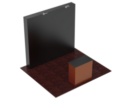 rectangular monitor mesa aislado en antecedentes. 3d representación - ilustración png