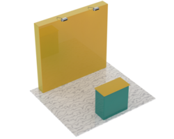 rectangulaire afficher table isolé sur Contexte. 3d le rendu - illustration png