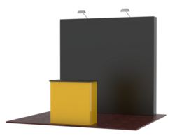 Rectangular display table isolated on background. 3d rendering - illustration png