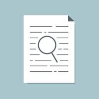 White Paper Document Magnifying Glass Icon Business Illustration vector