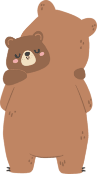 fäder dag Björn och bebis Björn png