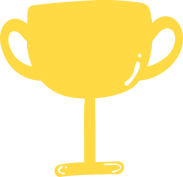 söt trofén gul png