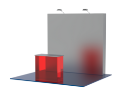 Rectangular display table isolated on background. 3d rendering - illustration png