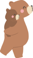 Fathers day bear and baby bear png