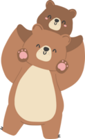 Fathers day bear and baby bear png