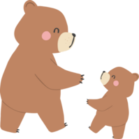 les pères journée ours et bébé ours png