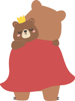 fäder dag Björn och bebis Björn, super pappa png