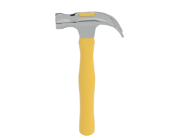 Claw hammer isolated on background. 3d rendering - illustration png