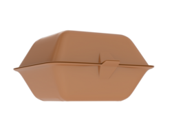 Hamburger container isolated on background. 3d rendering - illustration png