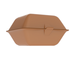 Hamburger Container isoliert auf Hintergrund. 3d Rendern - - Illustration png