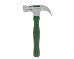 Klaue Hammer isoliert auf Hintergrund. 3d Rendern - - Illustration png