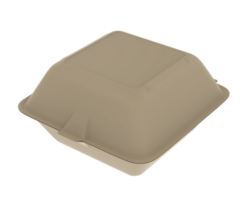 Hamburger container isolated on background. 3d rendering - illustration png