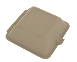 Hamburger container isolated on background. 3d rendering - illustration png