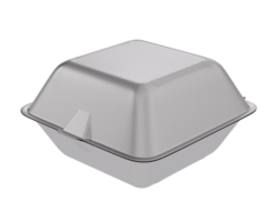 Hamburger container isolated on background. 3d rendering - illustration png