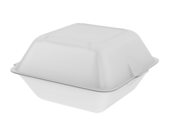 Hamburger container isolated on background. 3d rendering - illustration png