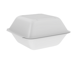 Hamburger container isolated on background. 3d rendering - illustration png