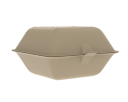 Hamburger container isolated on background. 3d rendering - illustration png