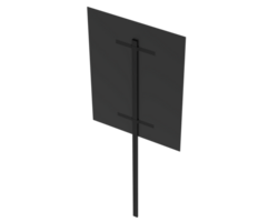 Handheld protest sign isolated on background. 3d rendering - illustration png