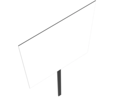 Handheld protest sign isolated on background. 3d rendering - illustration png
