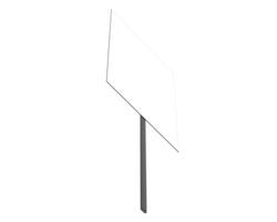 Handheld protest sign isolated on background. 3d rendering - illustration png