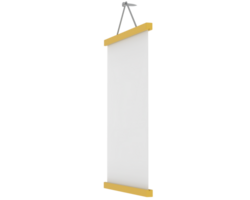 Handheld protest sign isolated on background. 3d rendering - illustration png