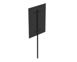 Handheld protest sign isolated on background. 3d rendering - illustration png