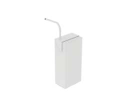 Juice box with straw isolated on background. 3d rendering - illustration png