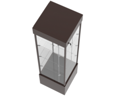 vier rij glas toren Scherm geval geïsoleerd Aan achtergrond. 3d renderen - illustratie png