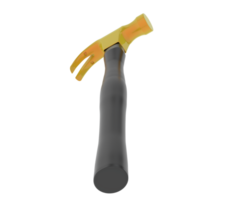 Claw hammer isolated on background. 3d rendering - illustration png