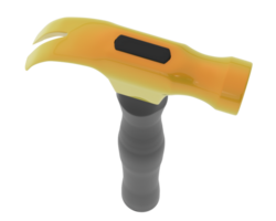 Claw hammer isolated on background. 3d rendering - illustration png