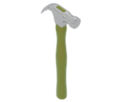 Klaue Hammer isoliert auf Hintergrund. 3d Rendern - - Illustration png