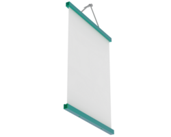 Handheld protest sign isolated on background. 3d rendering - illustration png