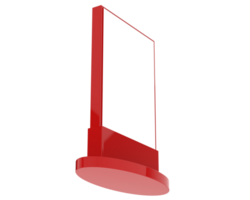 LED single teken geïsoleerd Aan achtergrond. 3d renderen - illustratie png