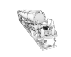 lokomotiv isolerat på bakgrund. 3d tolkning - illustration png