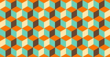 Seamless Tiling Abstract Geometric Vintage Retro Background Pattern vector