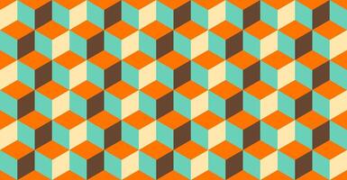 Seamless Tiling Abstract Geometric Vintage Retro Background Pattern vector