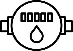 fluir metro icono. agua presión calibre símbolo. vector