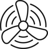 Fan propeller blades icon. Rotation of bladed turbines. vector