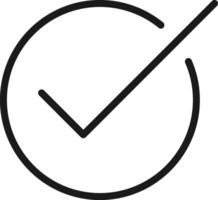 Check mark in circle icon vector