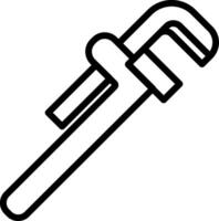 Pipe wrench icon. Plumbing service device illustration. vector