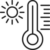 room heat measurement thermometer icon vector