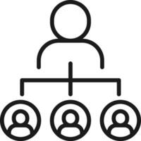 hierarchy structure employee icon. network business company symbol. vector