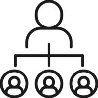 hierarchy structure employee icon. network business company symbol. vector