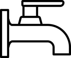 Water faucet icon. Plumbing equipment illustration. vector