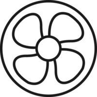 Fan propeller blades icon. Rotation of bladed turbines. vector