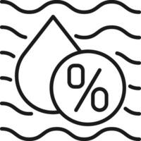 percentage of air humidity icon. vector