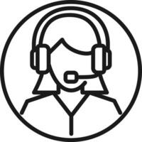 Call center operator phone icon vector