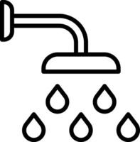 Shower water icon. Bathroom equipment illustration. vector